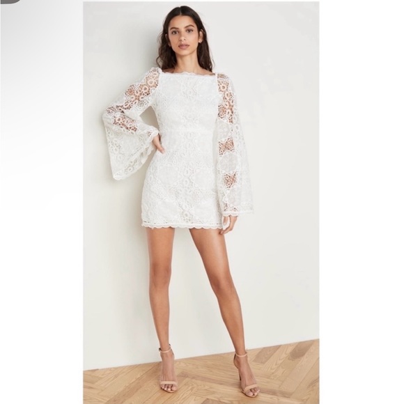 💫ISO💫 Alice McCALL Berwyn Diamond Veins Anthropologie BHLDN White Lace Dress - Picture 1 of 4